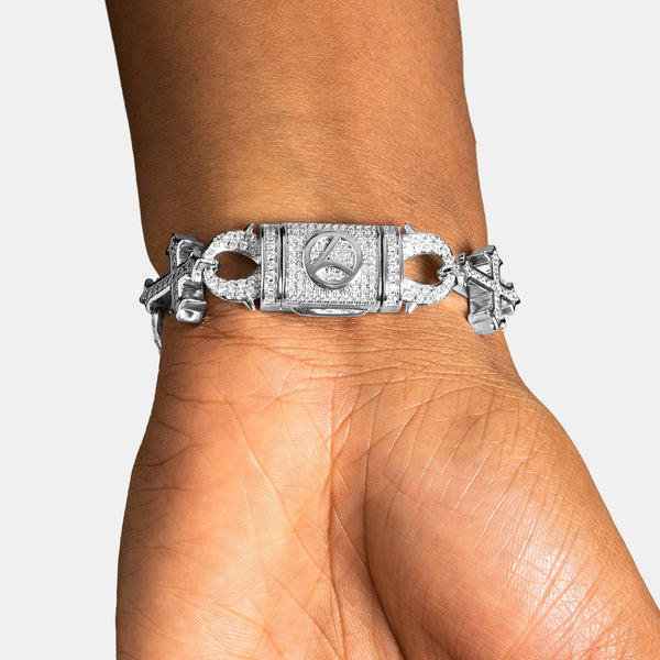 Eternal Cross Link Bracelet - 6 ICE