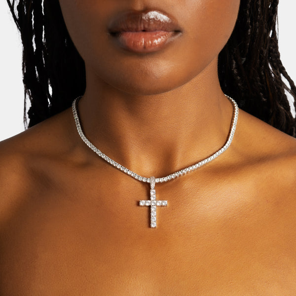 Diamond Cross Pendant - 6 ICE