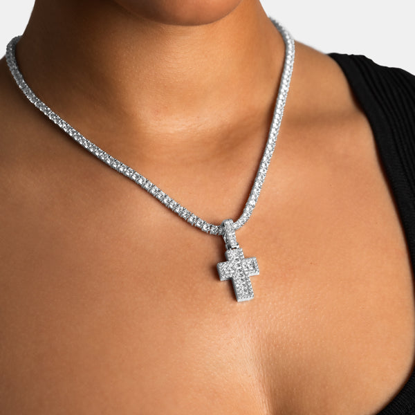 Mini Ascher Cross Pendant - 6 ICE