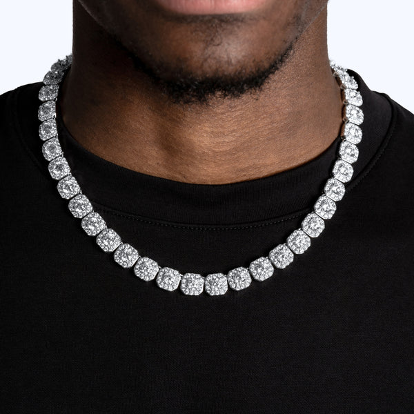 アクセサリー glitter Clustered Tennis Chain Necklace 22May_25-6ixice_model2921_600x