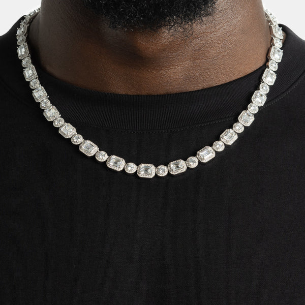 アクセサリー glitter Clustered Tennis Chain Necklace Clustered Tennis Diamond Chain | Iced Out VVS Tennis Chain - 6 ICE