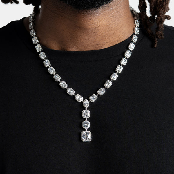 Teardrop Lariat Tennis Chain - 6 ICE