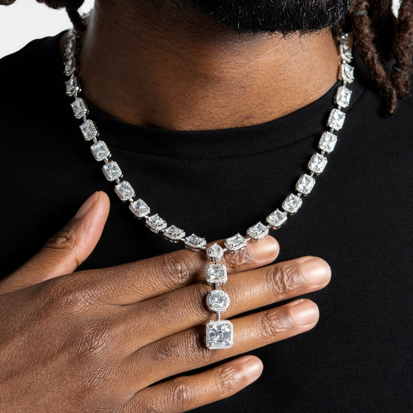 タナカダイスケ crystal ribbon chain pierce タナカダイスケ