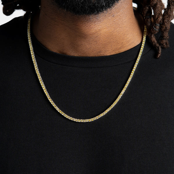 3mm Canary Tennis Chain - 6 ICE