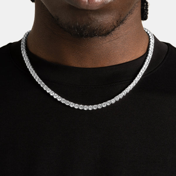 5mm Moissanite Tennis Chain Silver - 6 ICE