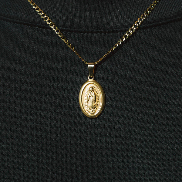 Mini Virgin Mary Pendant 18k Gold | Pendants For Men - 6 ICE