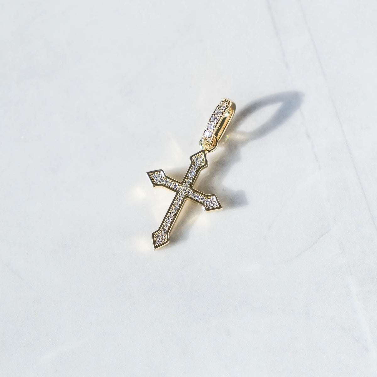 Micro Celtic Cross Pendant 18k Gold