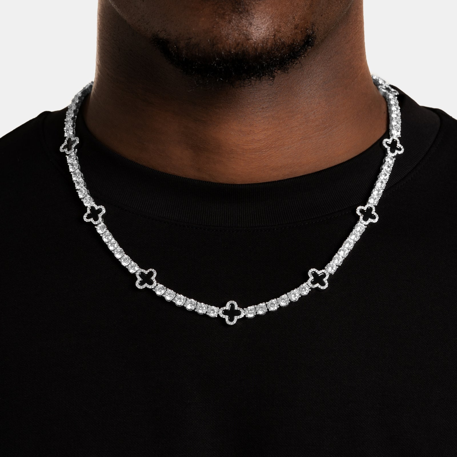 Black Clover Tennis Chain - 6 ICE