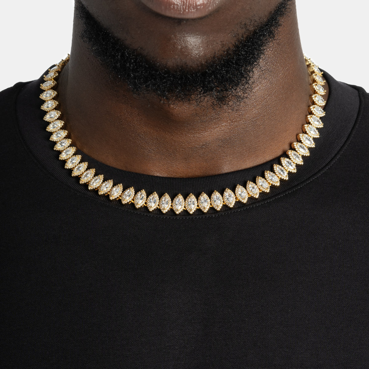 Marquise Tennis Chain 18k Gold