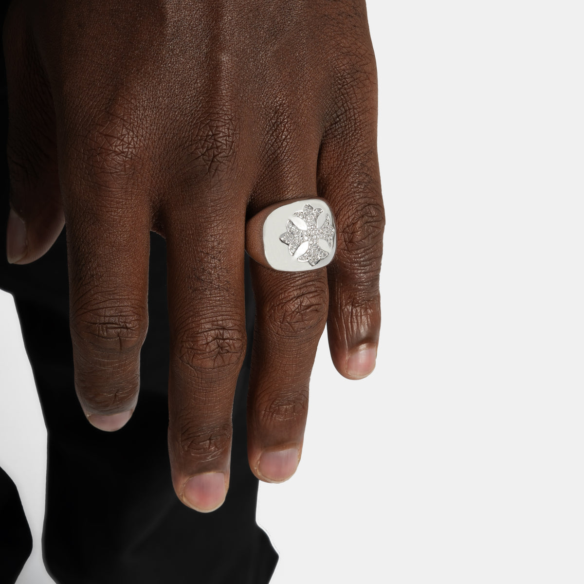 Iced Cross Ring