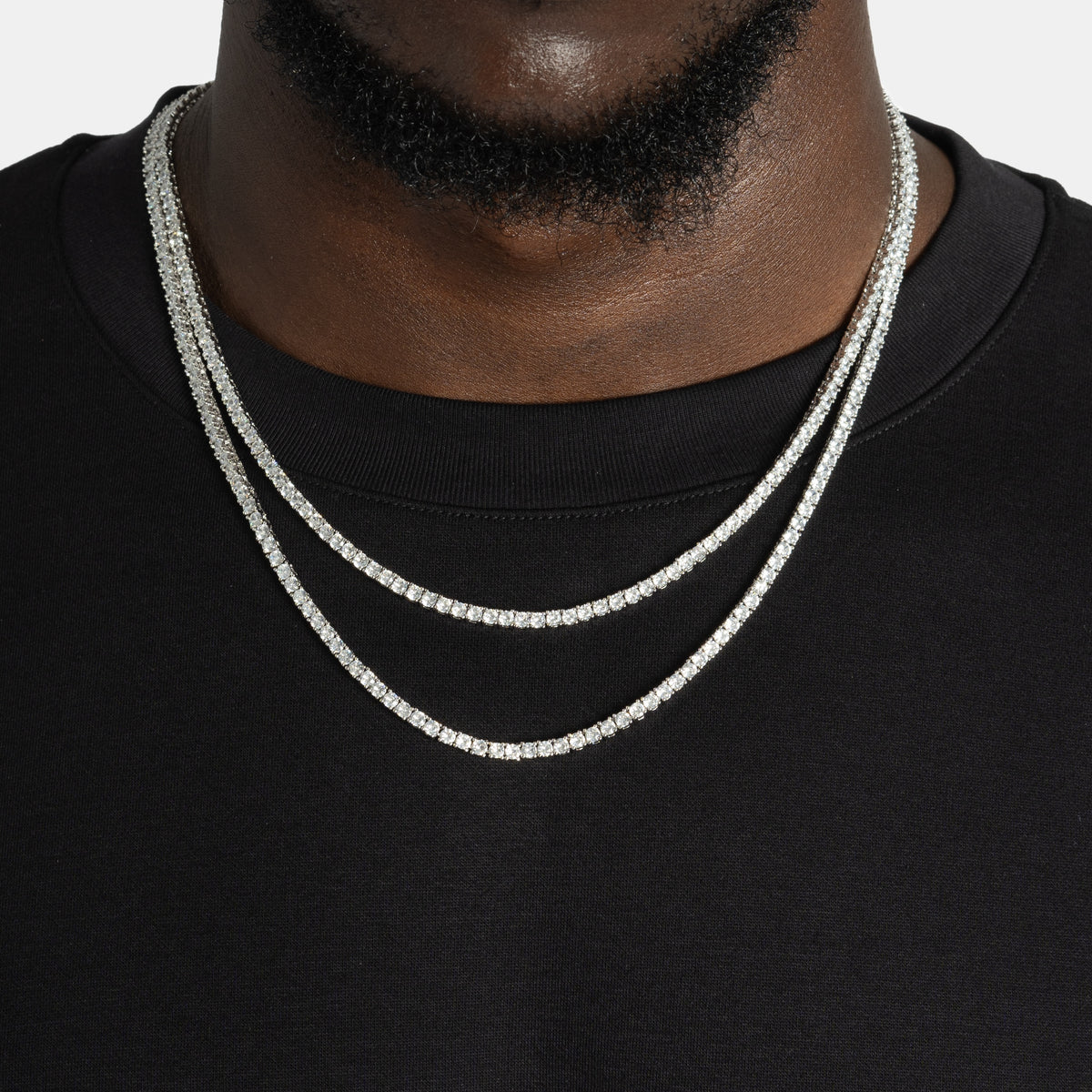 Layered 3mm Tennis Chains