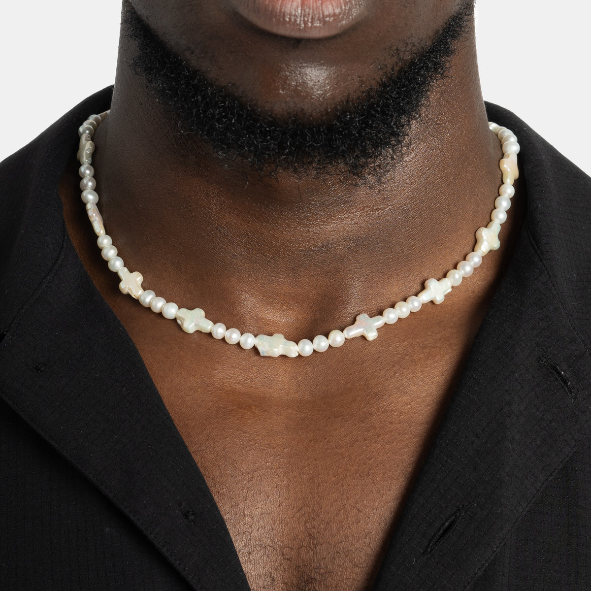 Cross Freshwater Pearl Chain