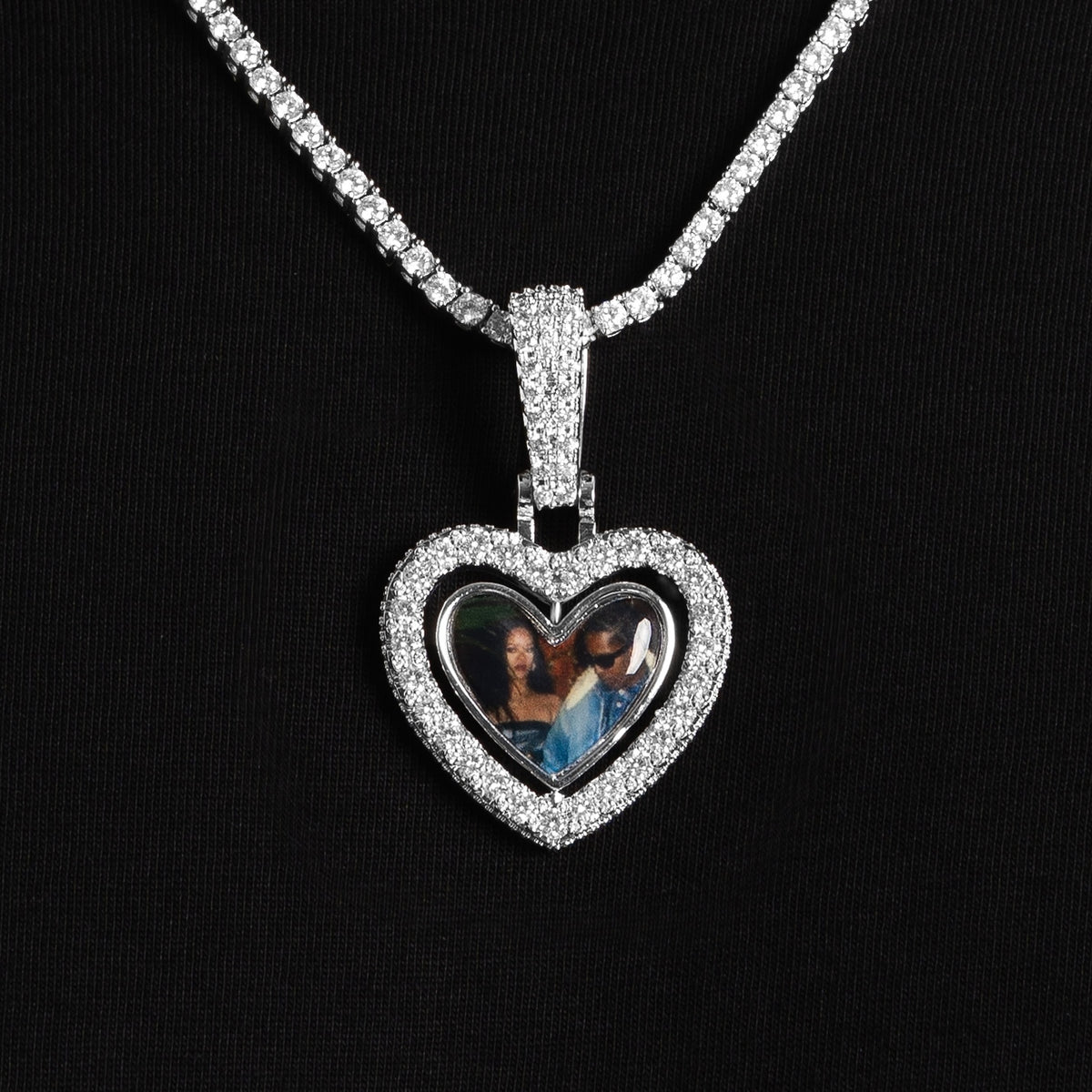 Spinning Heart Custom Picture Pendant