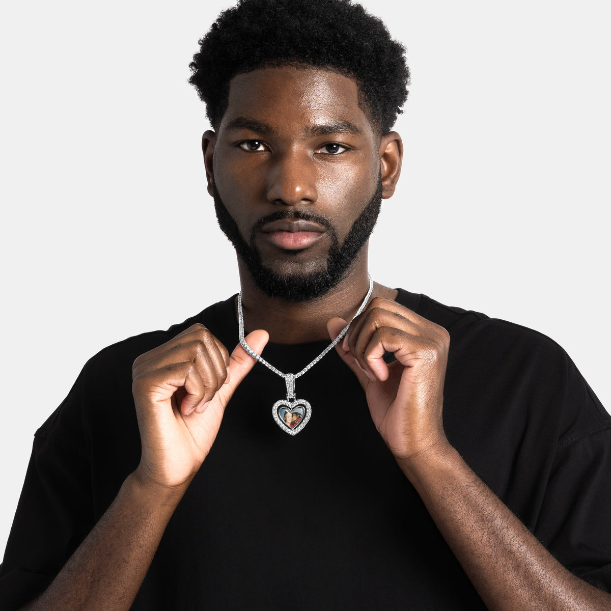 Spinning Heart Custom Picture Pendant