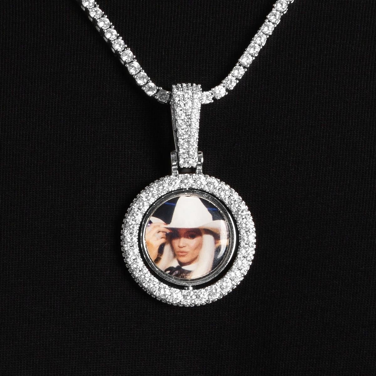 Spinning 2-Faced Custom Picture Pendant