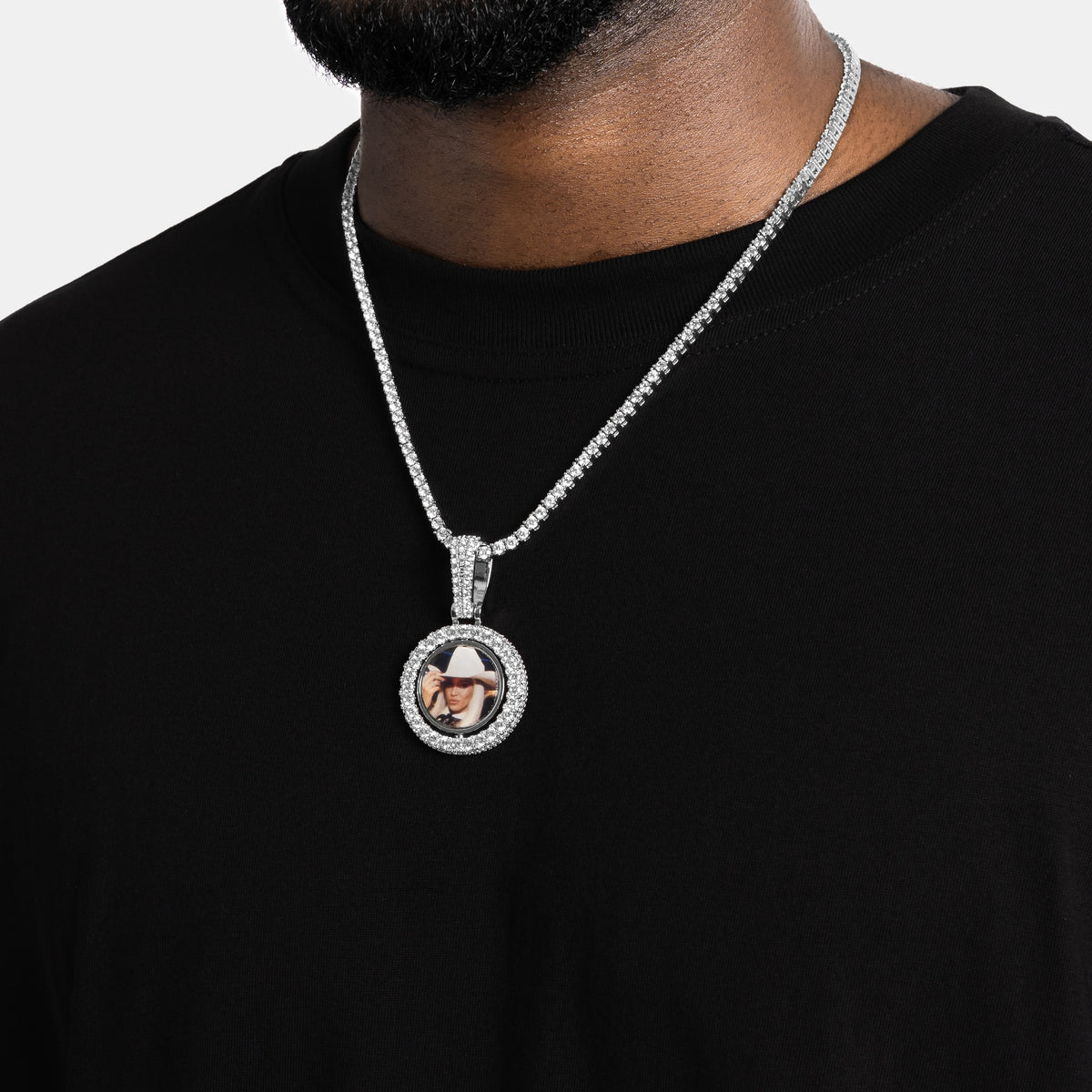 Spinning 2-Faced Custom Picture Pendant