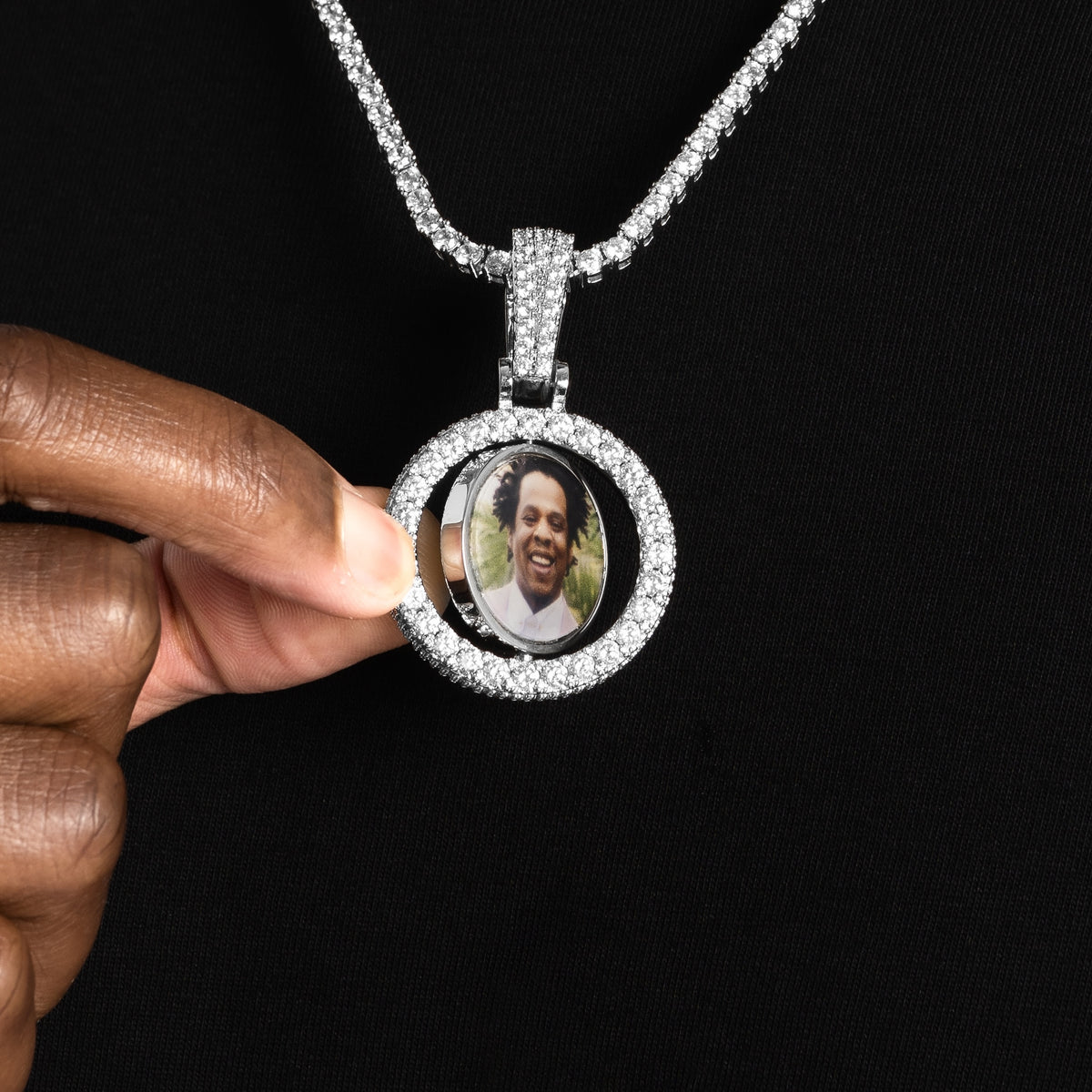 Spinning 2-Faced Custom Picture Pendant