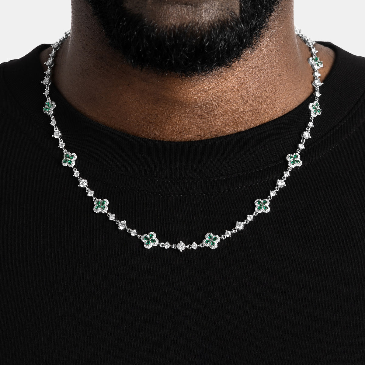 Green Clover Cluster Chain