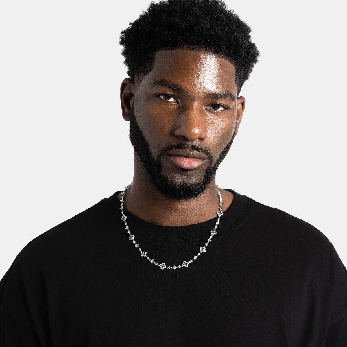 Green Clover Cluster Chain