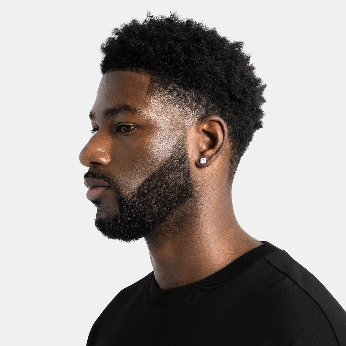 Moissanite Princess Cluster Earrings