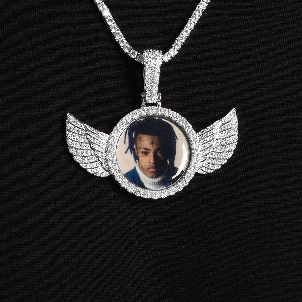 Iced Wings Custom Picture Pendant