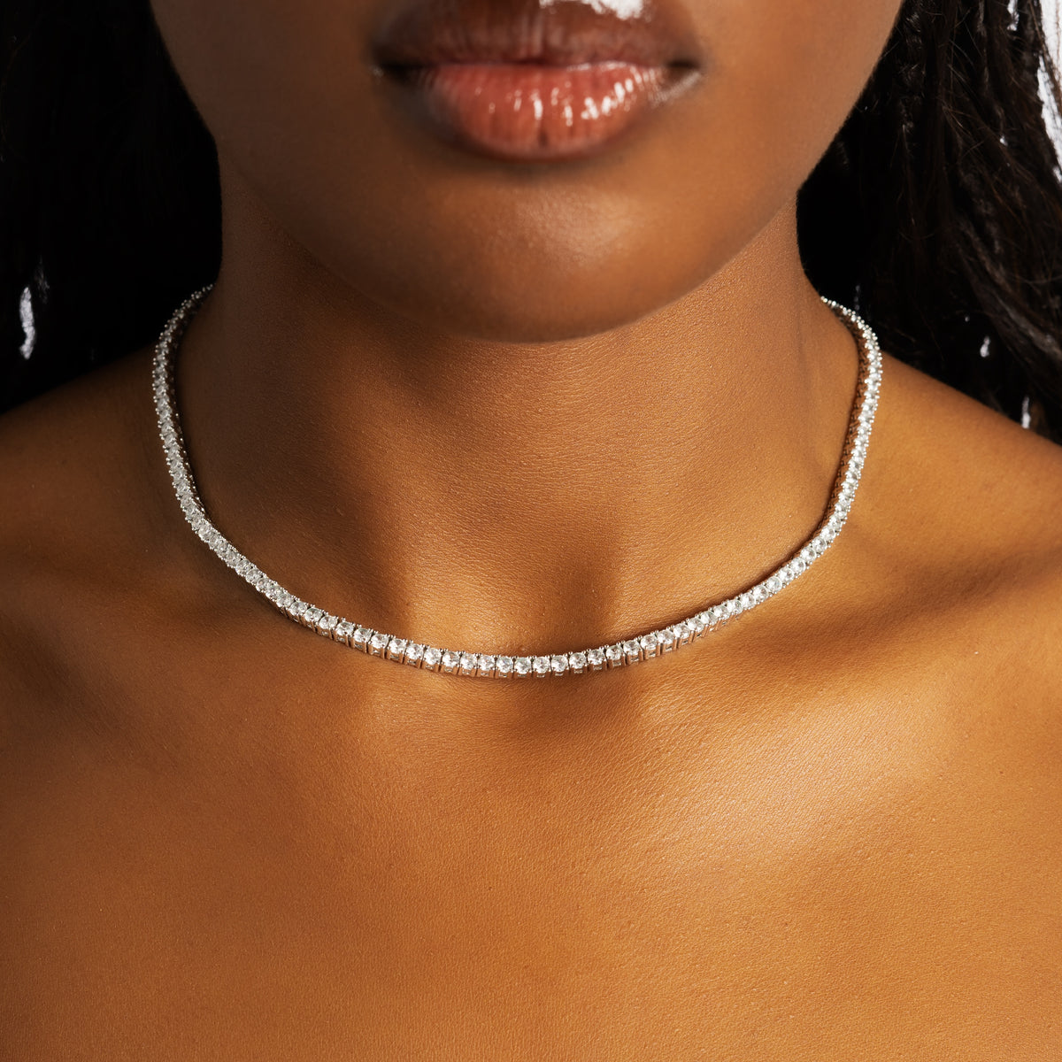 3mm Tennis Chain White Gold