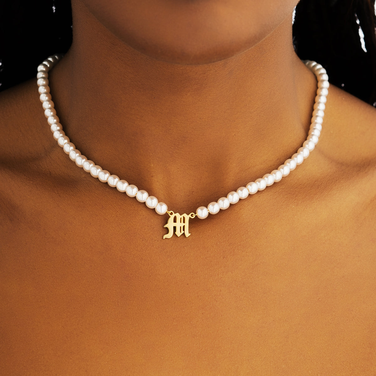 Old English Custom Pearl Necklace