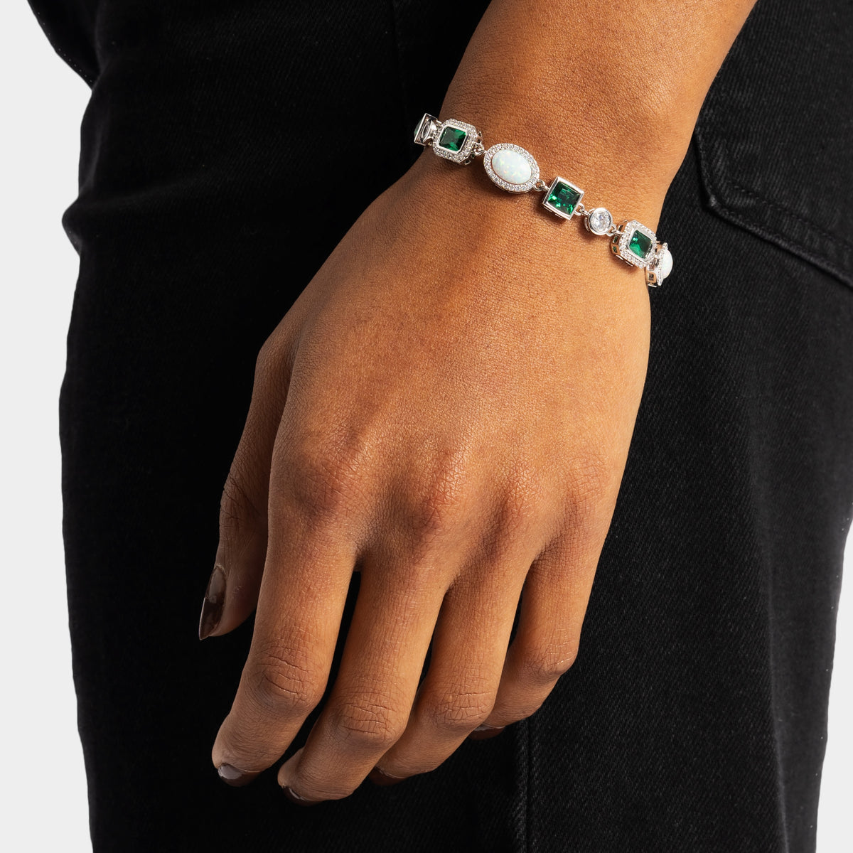 Opal Green Gemstone Bracelet