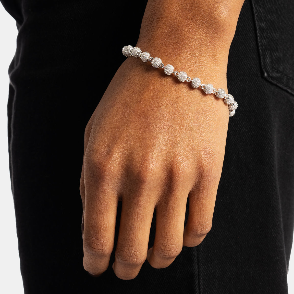 Diamond Beads Bracelet White Gold