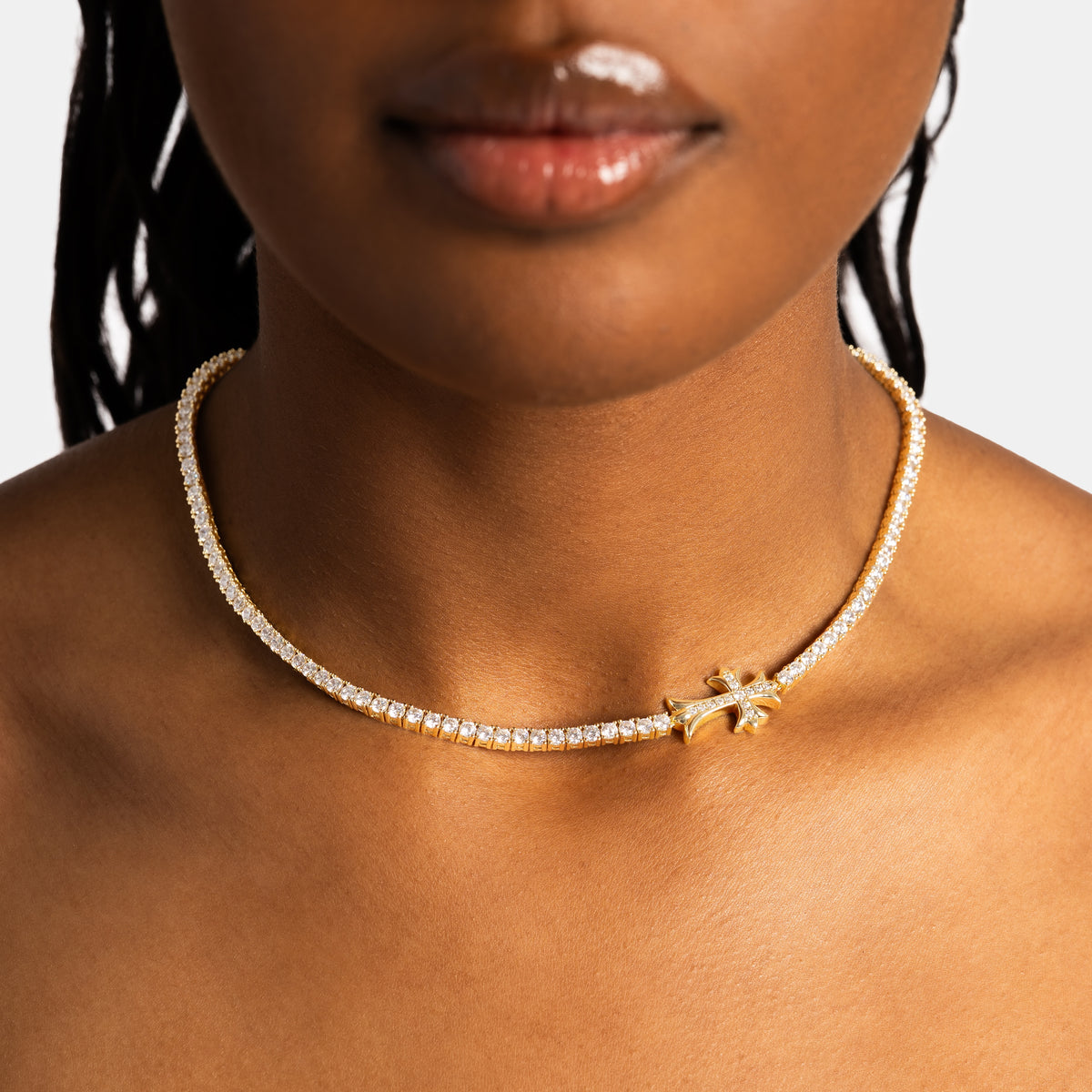 Vintage Cross Tennis Chain Gold