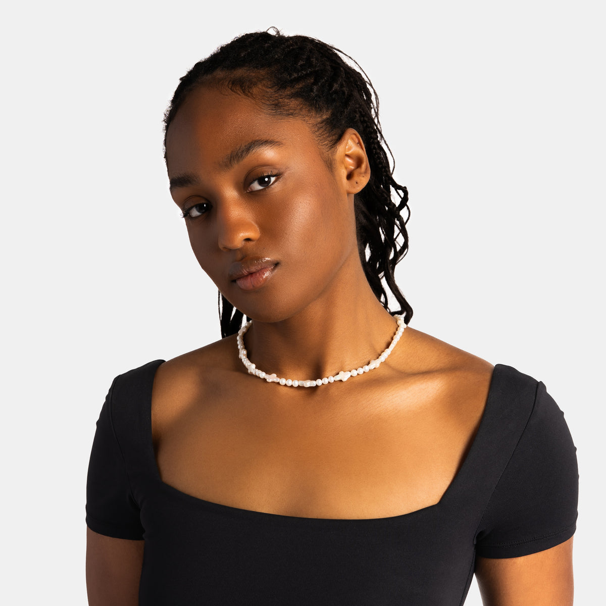 Cross Freshwater Pearl Chain