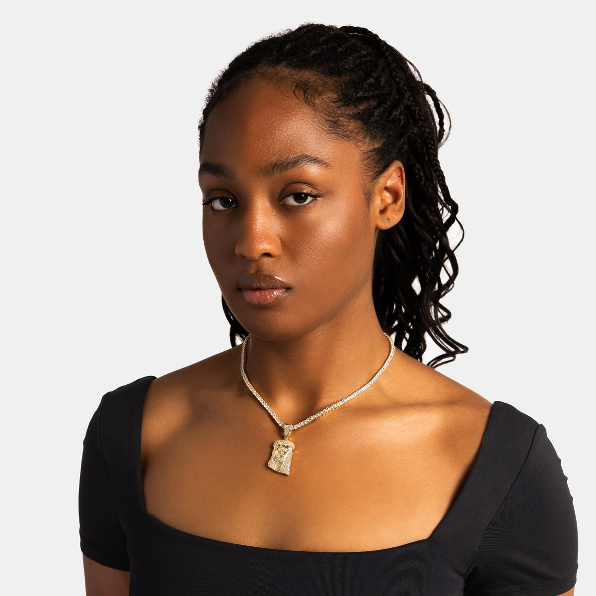 Mini Jesus Pendant Gold