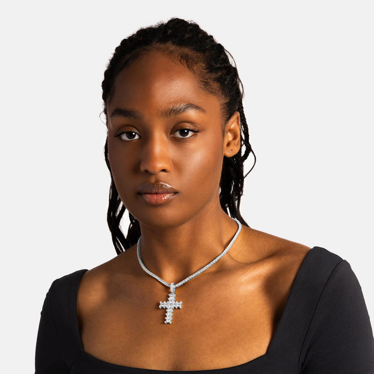 Studded Cross Pendant