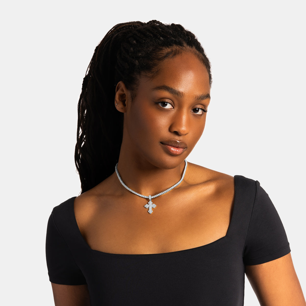 Cluster Micro Cross Pendant