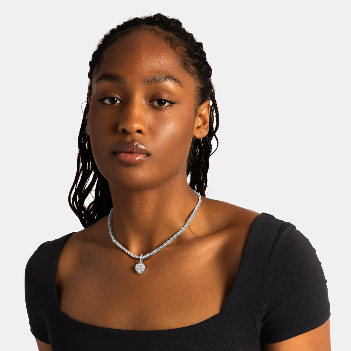 Clustered Heart Cut Pendant