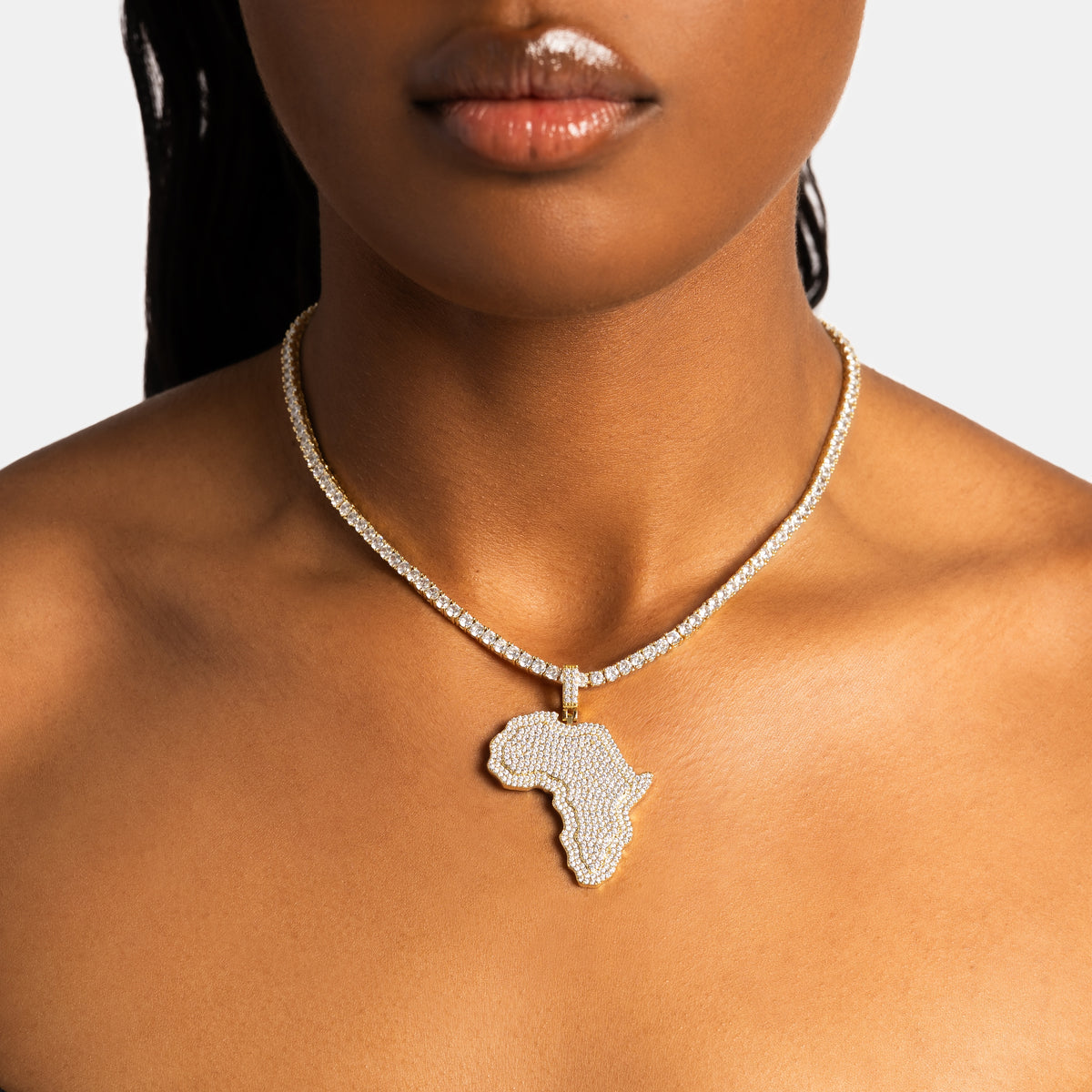 Africa Pendant Gold