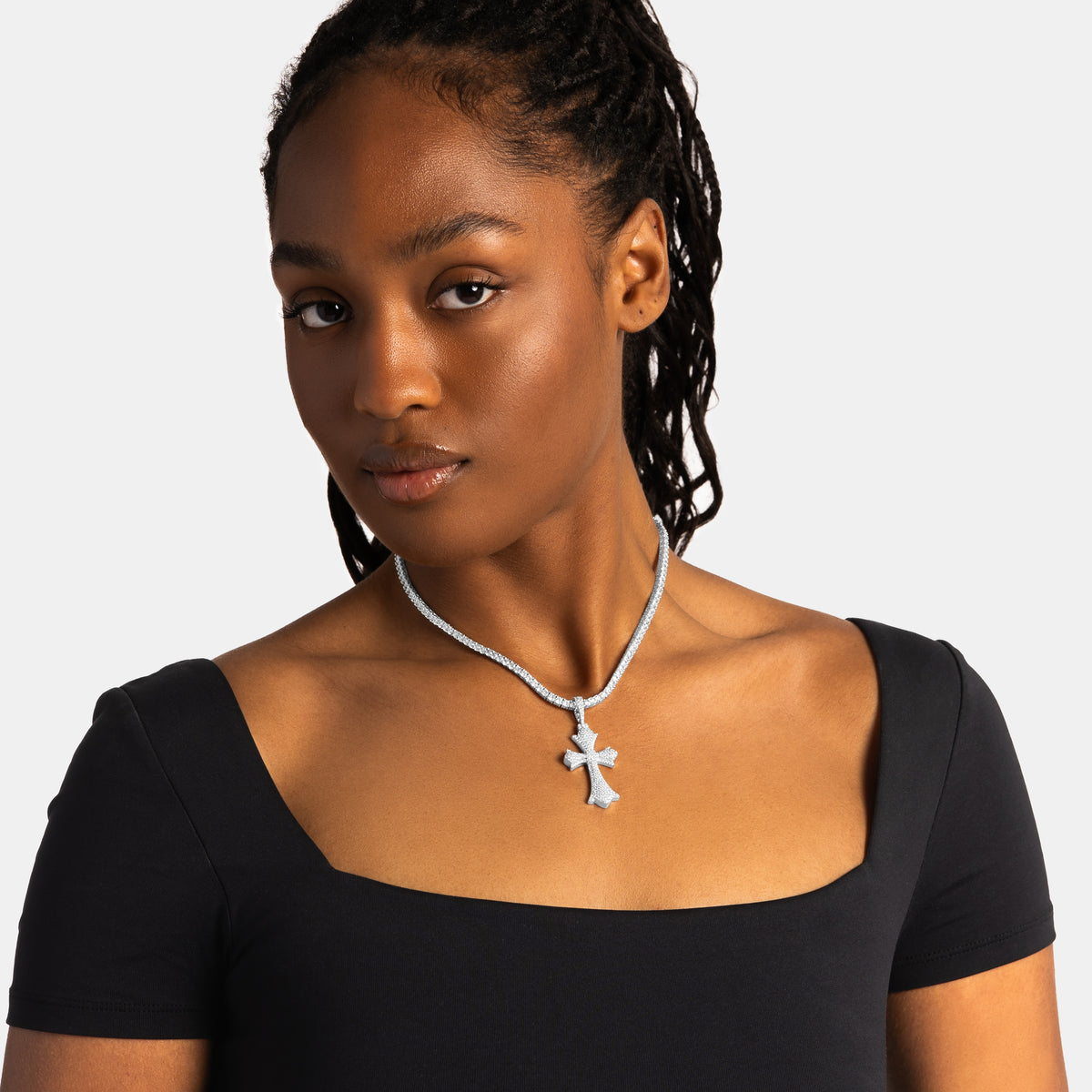 Chrome Cross Pendant