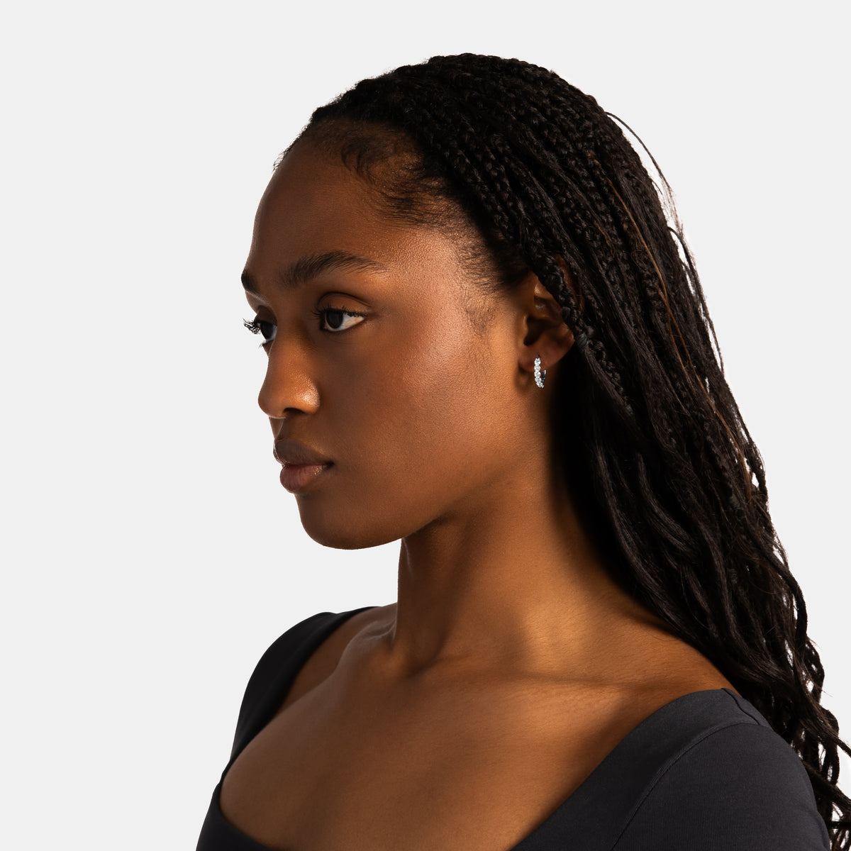 Moissanite Hoop  Earrings