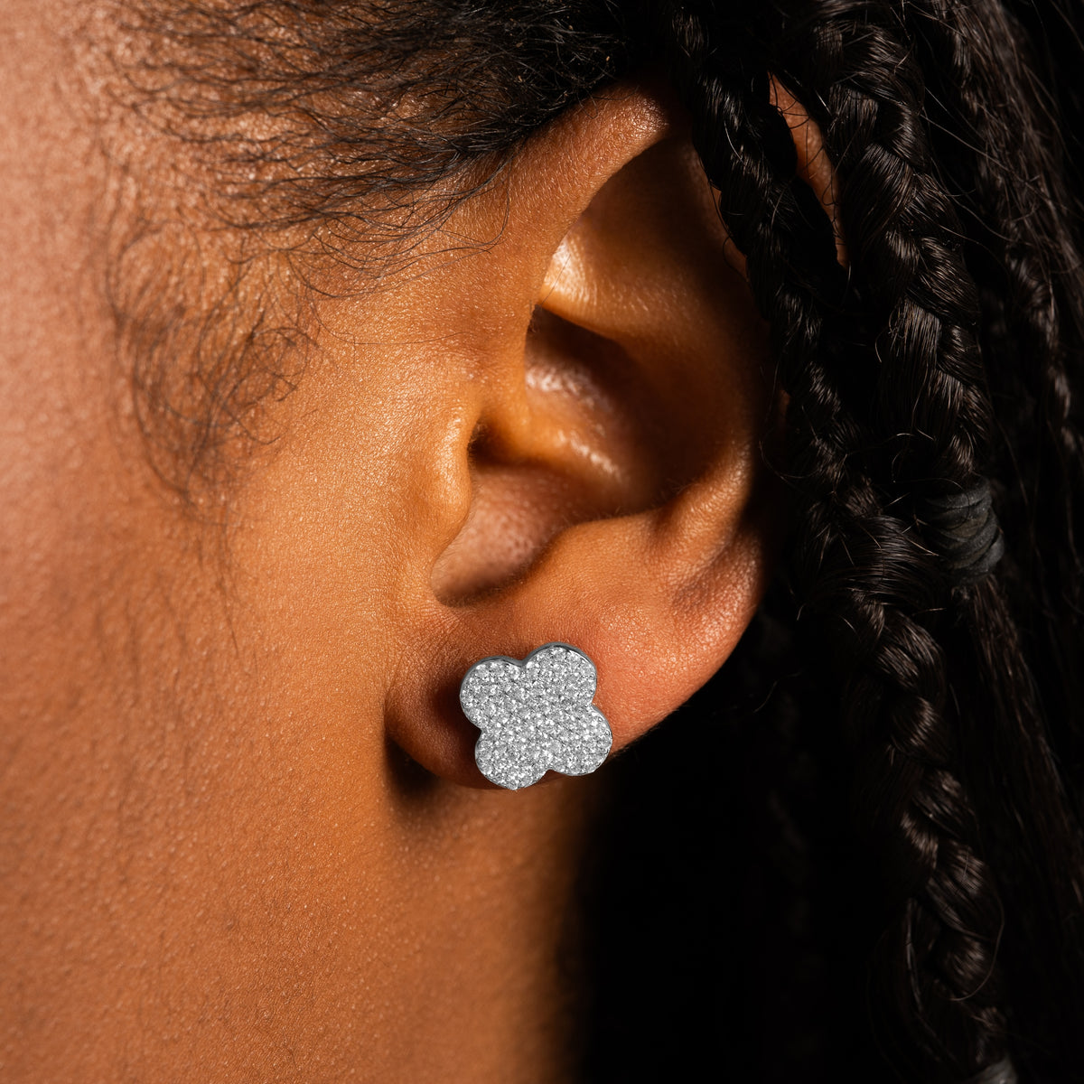 Iced Clover Earrings