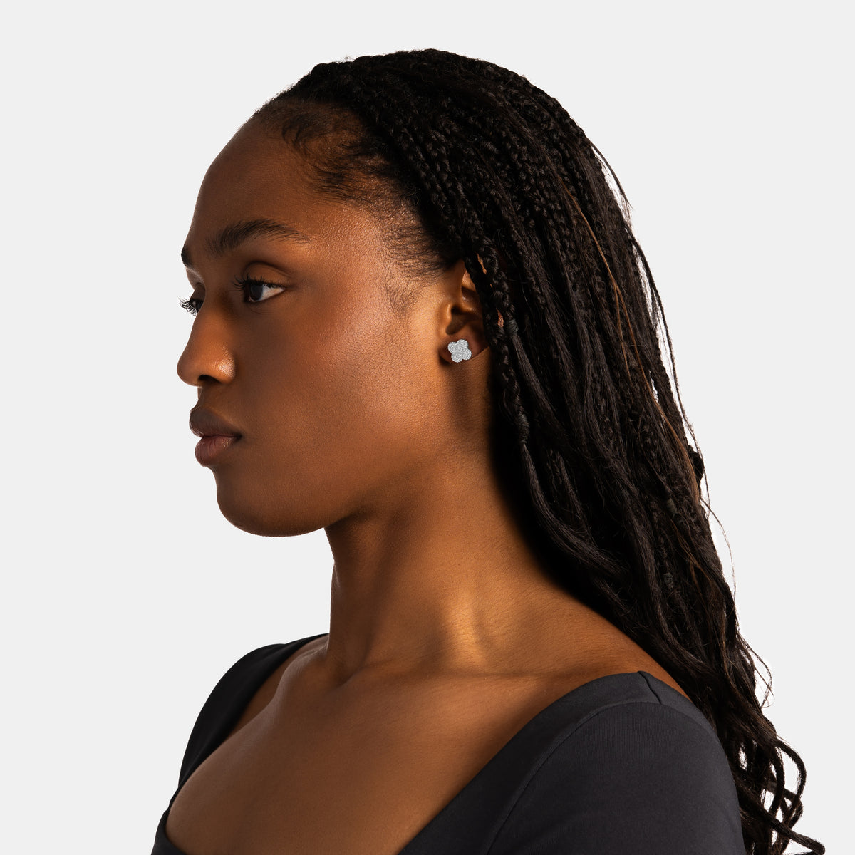 Iced Clover Earrings