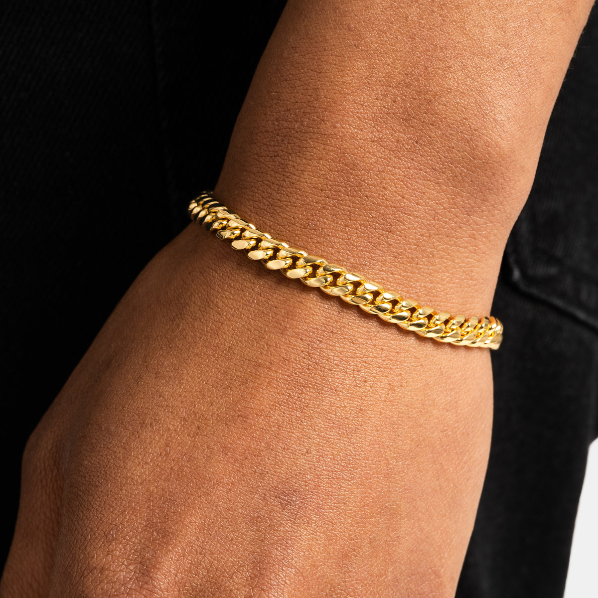 6mm Cuban Link Bracelet Gold