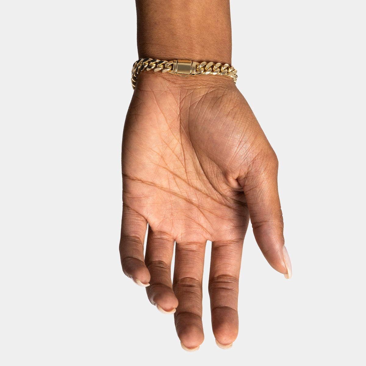 8mm Cuban Link Bracelet Gold
