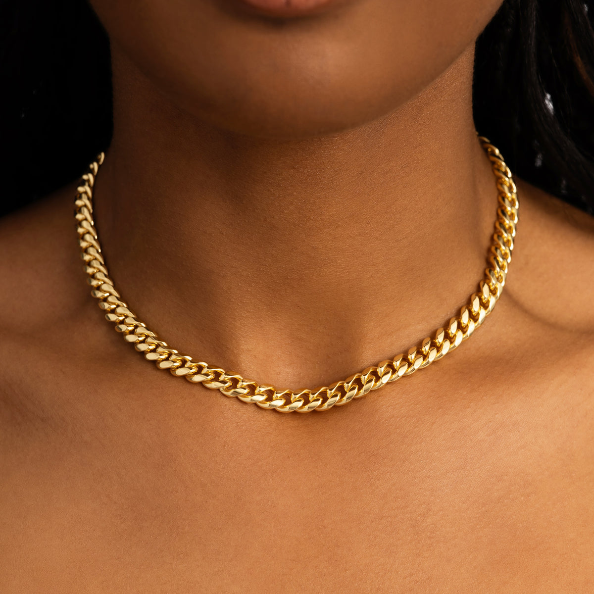 8mm Cuban Link Chain Gold