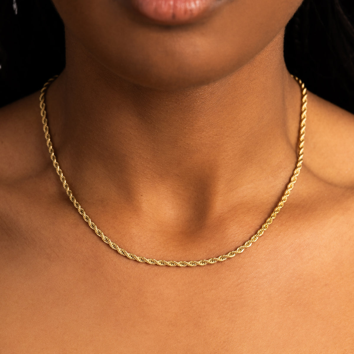 3mm Rope Chain Gold