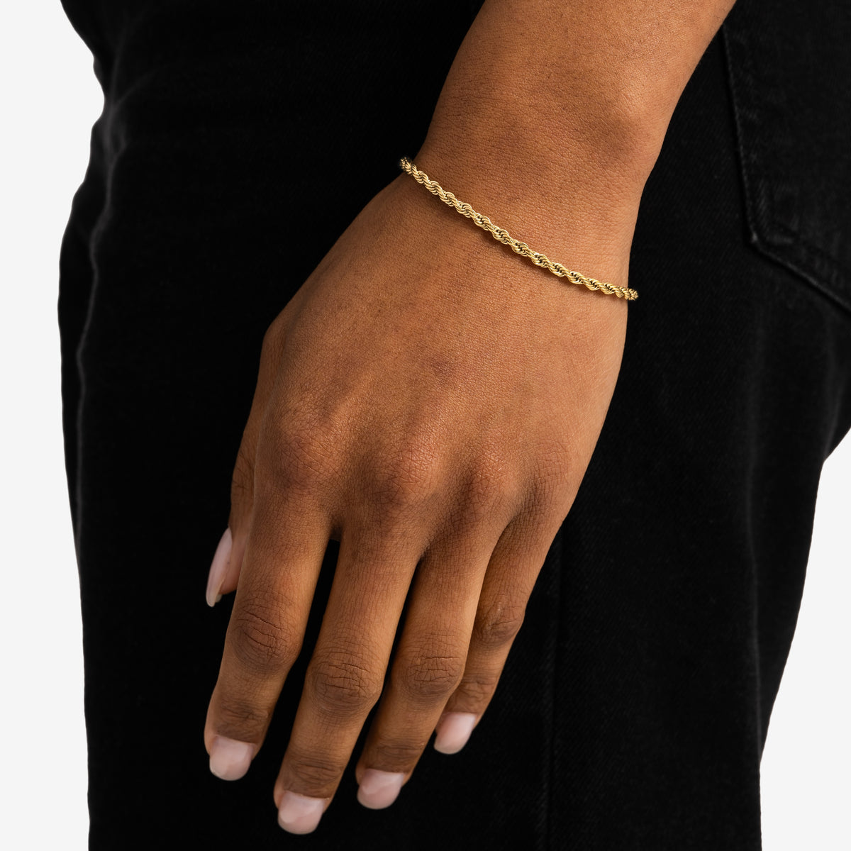 3mm Rope Bracelet Gold