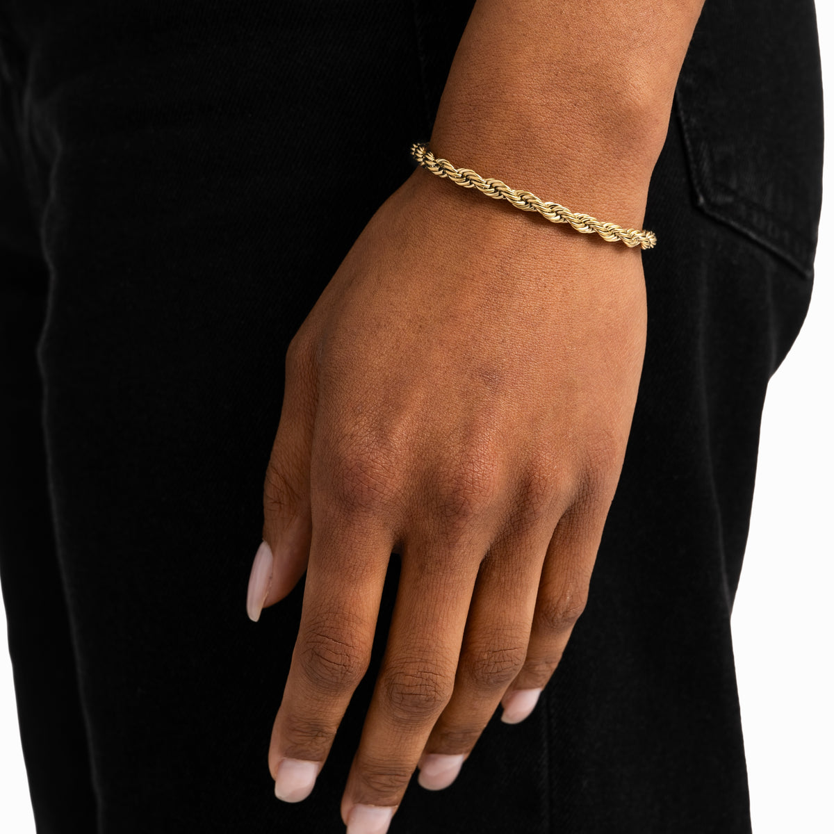 5mm Rope Bracelet Gold