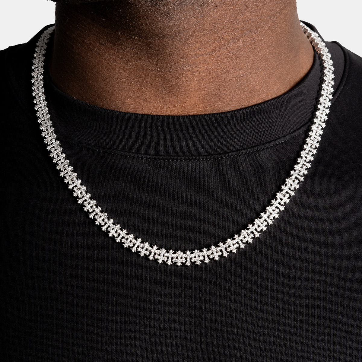 Iced Cross Pattern Chain