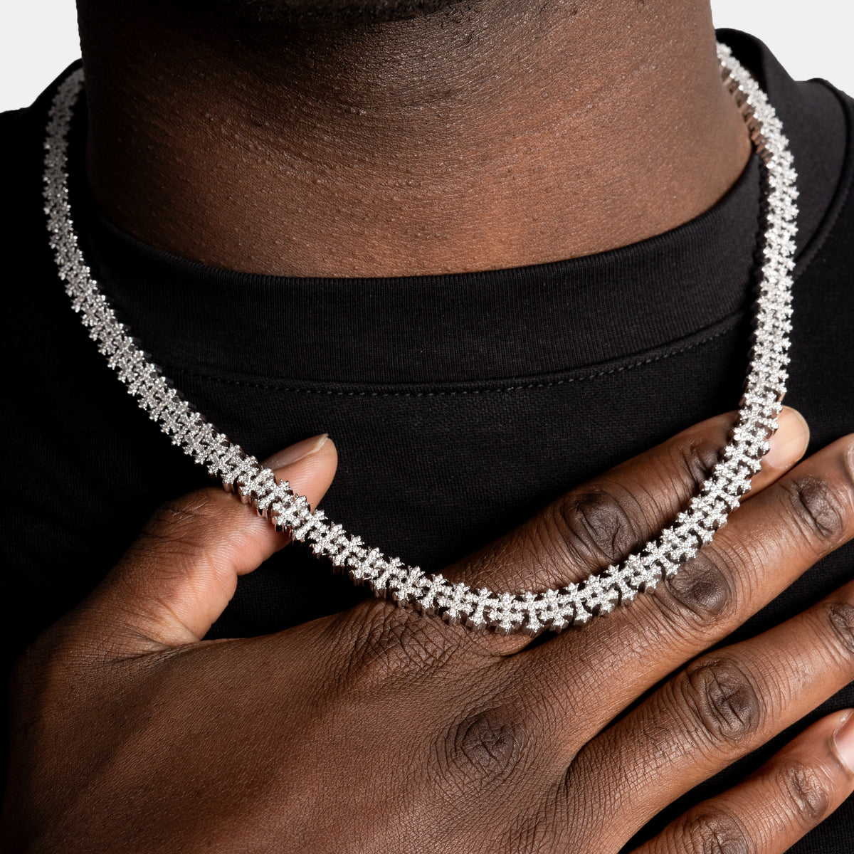 Iced Cross Pattern Chain
