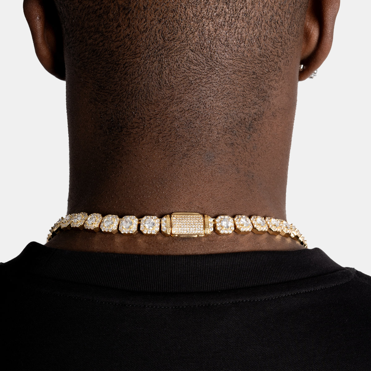 Clustered Tennis Chain 18k Gold