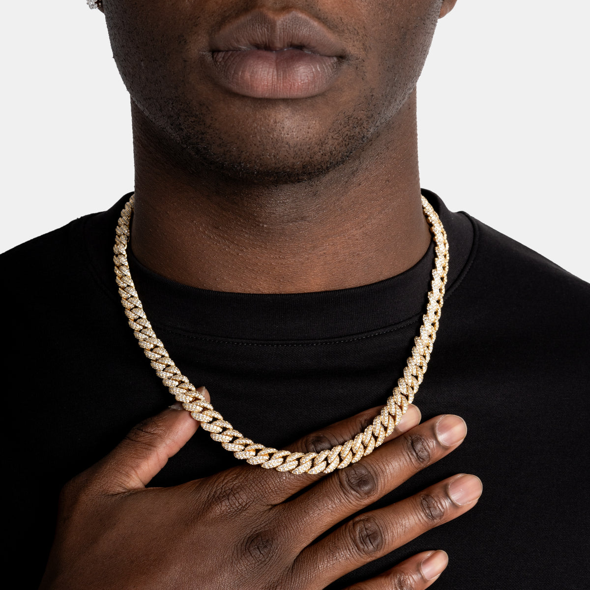 Iced Cuban Chain Gold KING ICE 15mm ICED MIAMI-CUBAN CHAIN